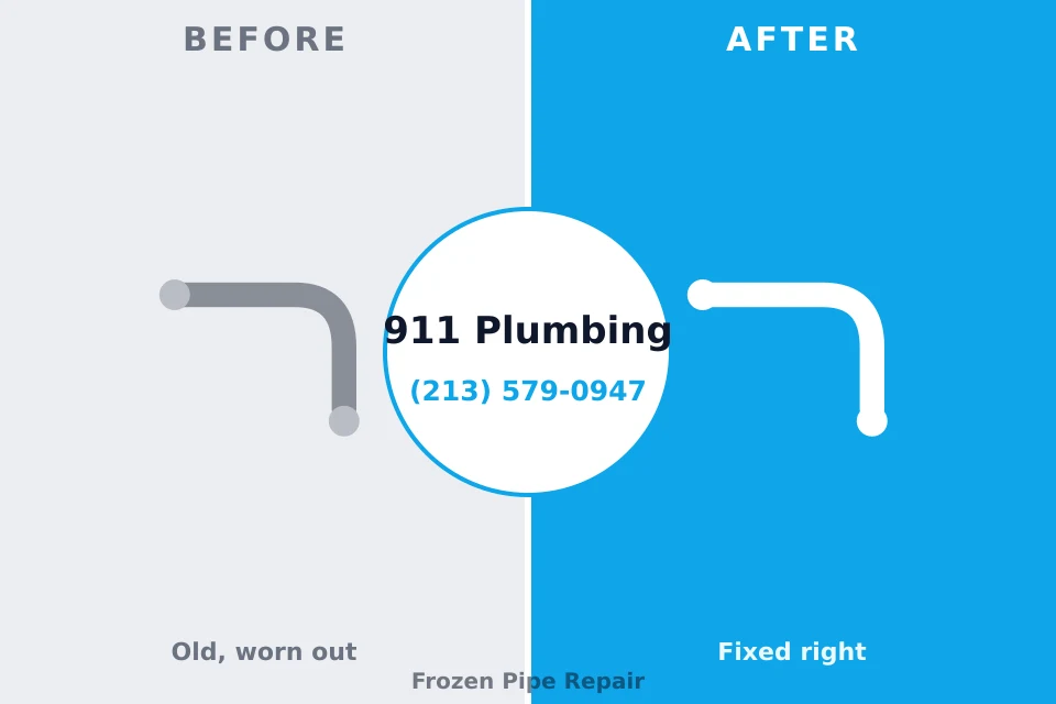 Before and after: plumbing repair La Porte City, IA